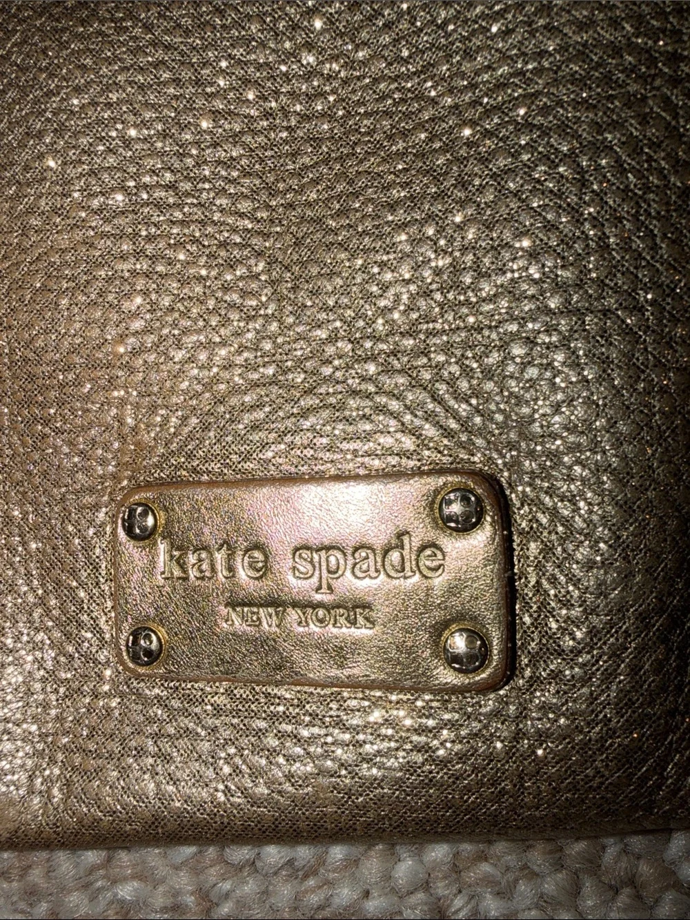 kate spade Metallic Gold Braided-Handle Hobo Shoulder Bag